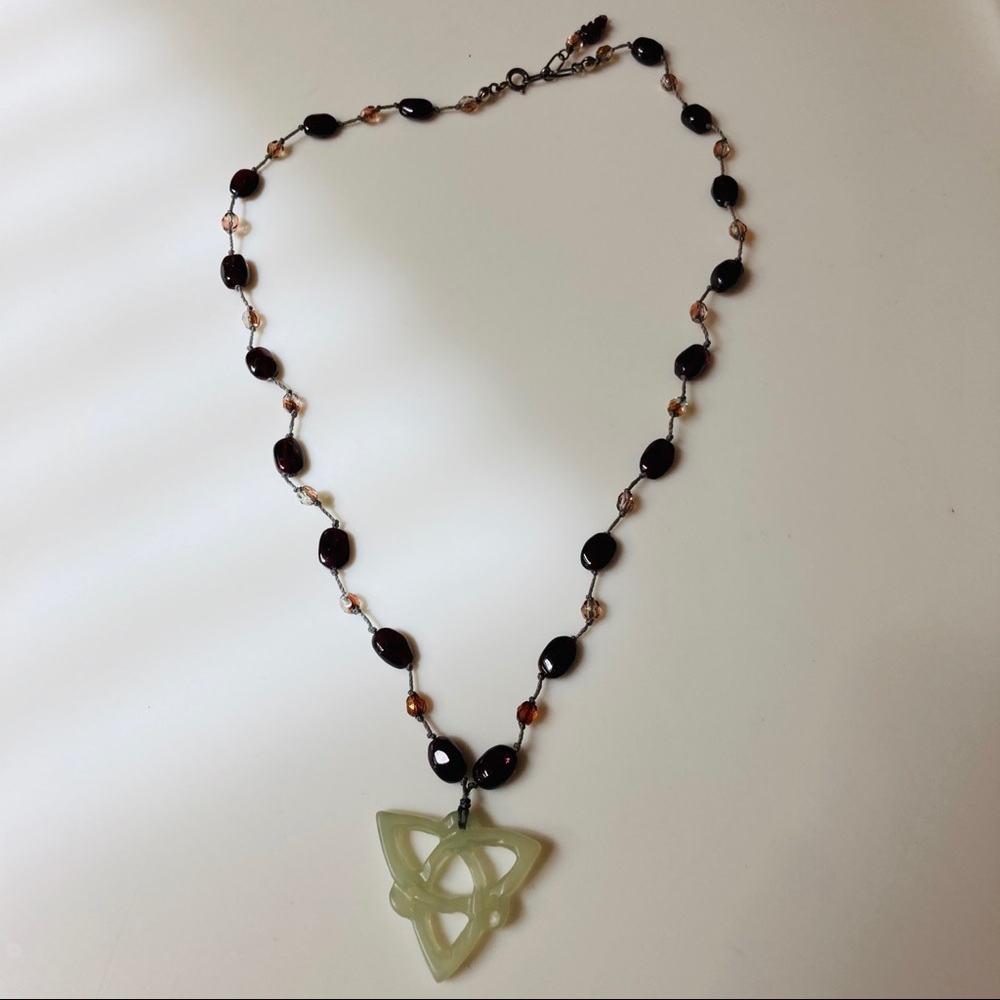 Celtic knot pendant bead handmade necklace